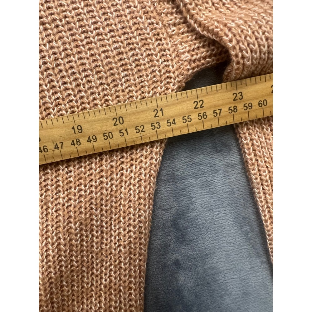 Billabong Surplice Wrap Sweater Womens Medium Tan Ribbed Knit V-Neck Boho - Picture 5 of 7